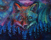 Cosmic Fire Fox on Canvas