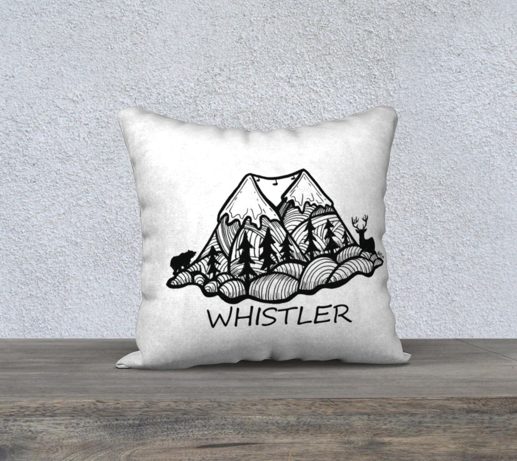 P2P Whistler Pillow “18” by 18”